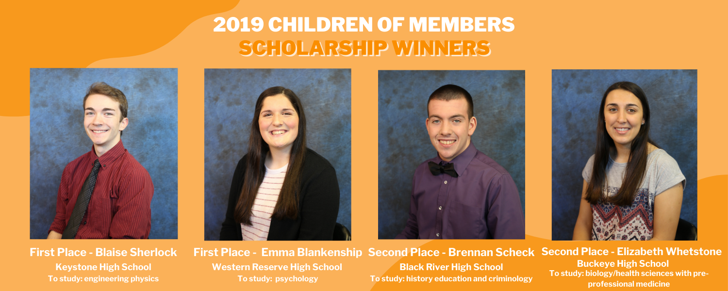 2019 Children Of Members Scholarship Winners