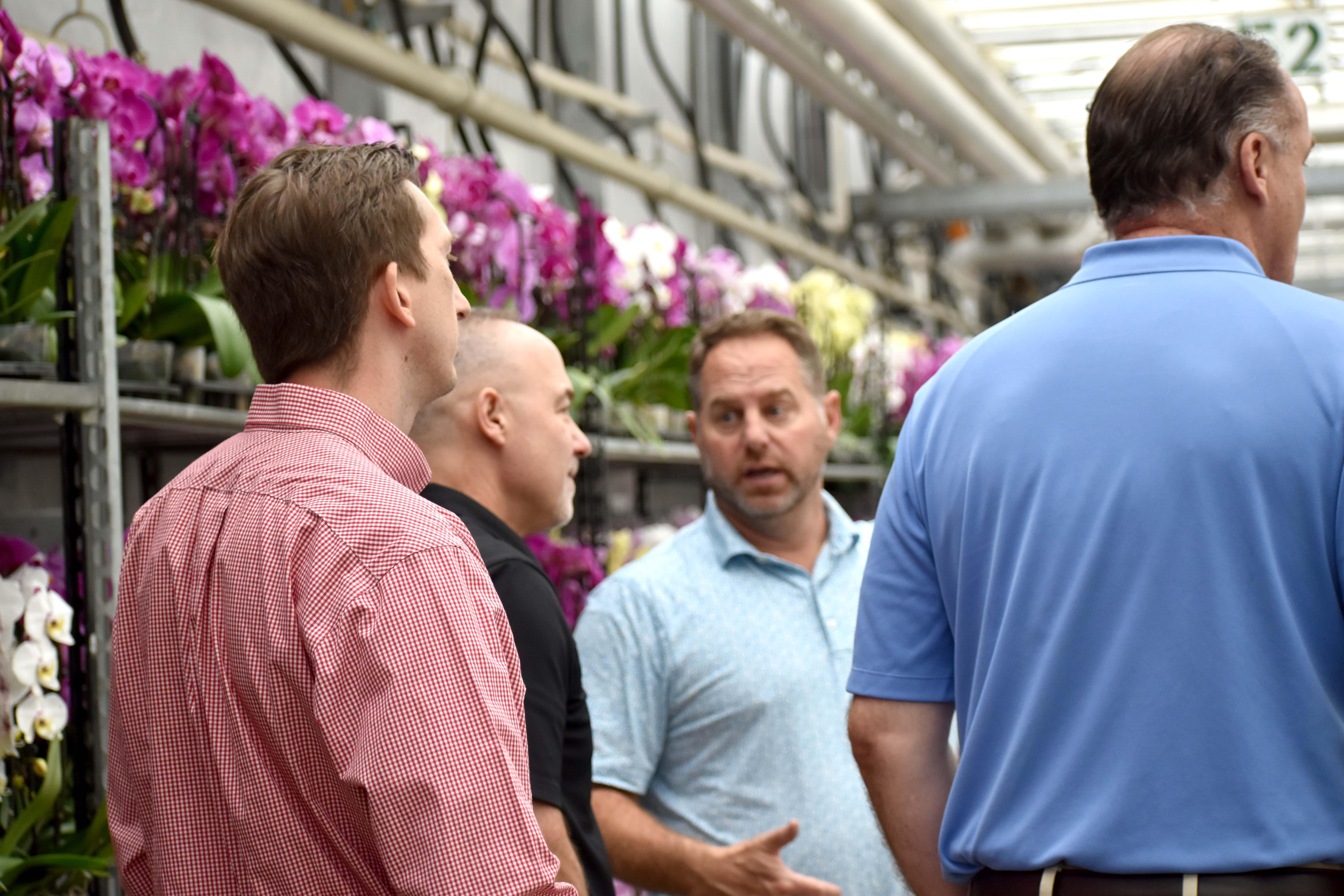 Touring inside the greenhouse